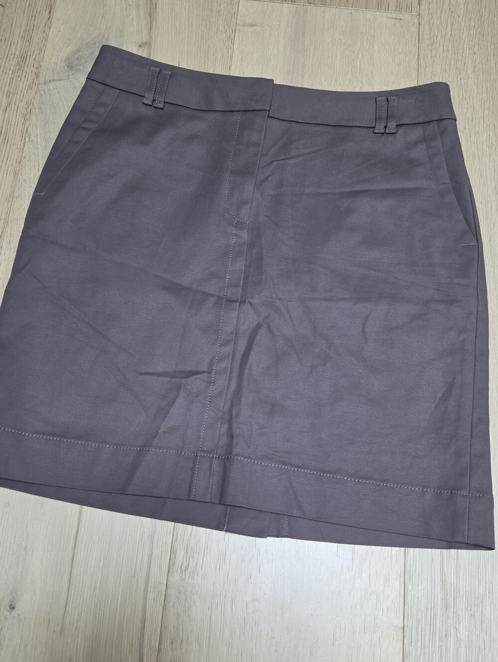 NWT LOFT Mauve Taupe Structured Mini Skirt Pockets 8